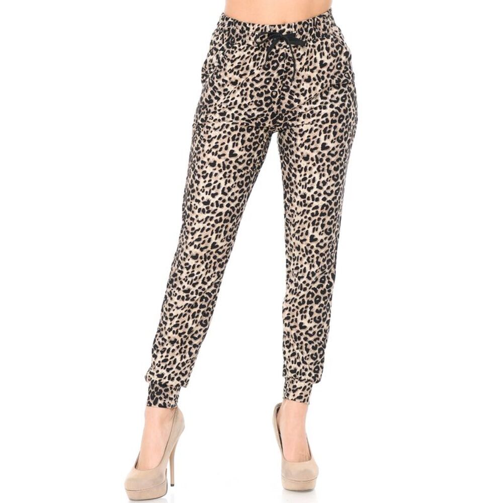 World of Leggings Brushed Feral Cheetah Joggers
